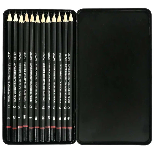 Uslon Black Led Pencills Tin