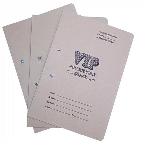 VIP Office Glaze File Folder Brown Card 3Pcs set - Saleemi Book Depot in pakistan