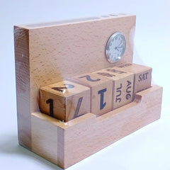 Watch+ Calendar Wooden Pen & Stationary Stand - Saleemi Book Depot in pakistan