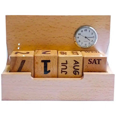 Watch+ Calendar Wooden Pen & Stationary Stand - Saleemi Book Depot in pakistan