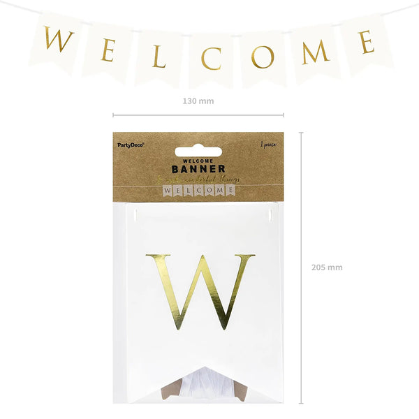 Welcome Letters Card Banner Flag