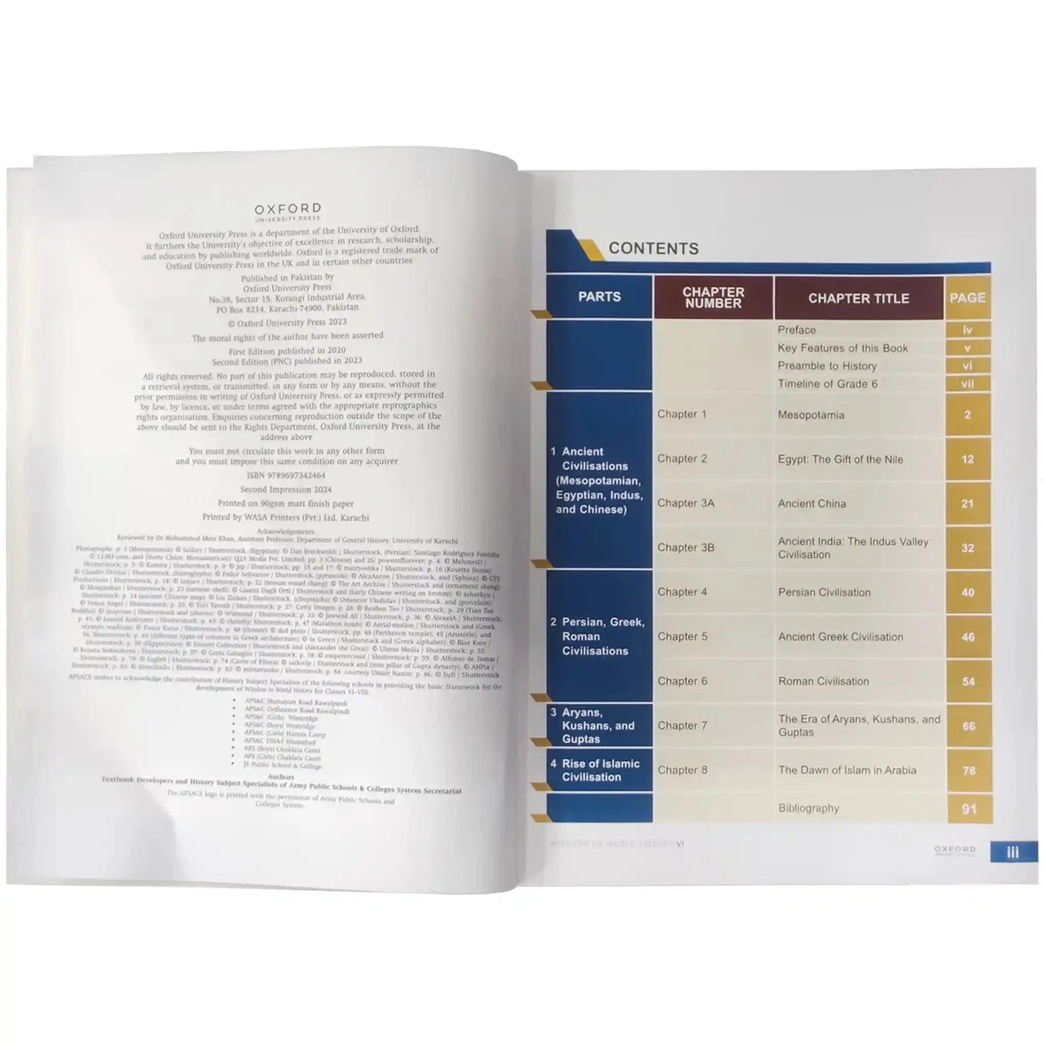 Window to World History Book 6 for APSACS - Saleemi Book Depot 