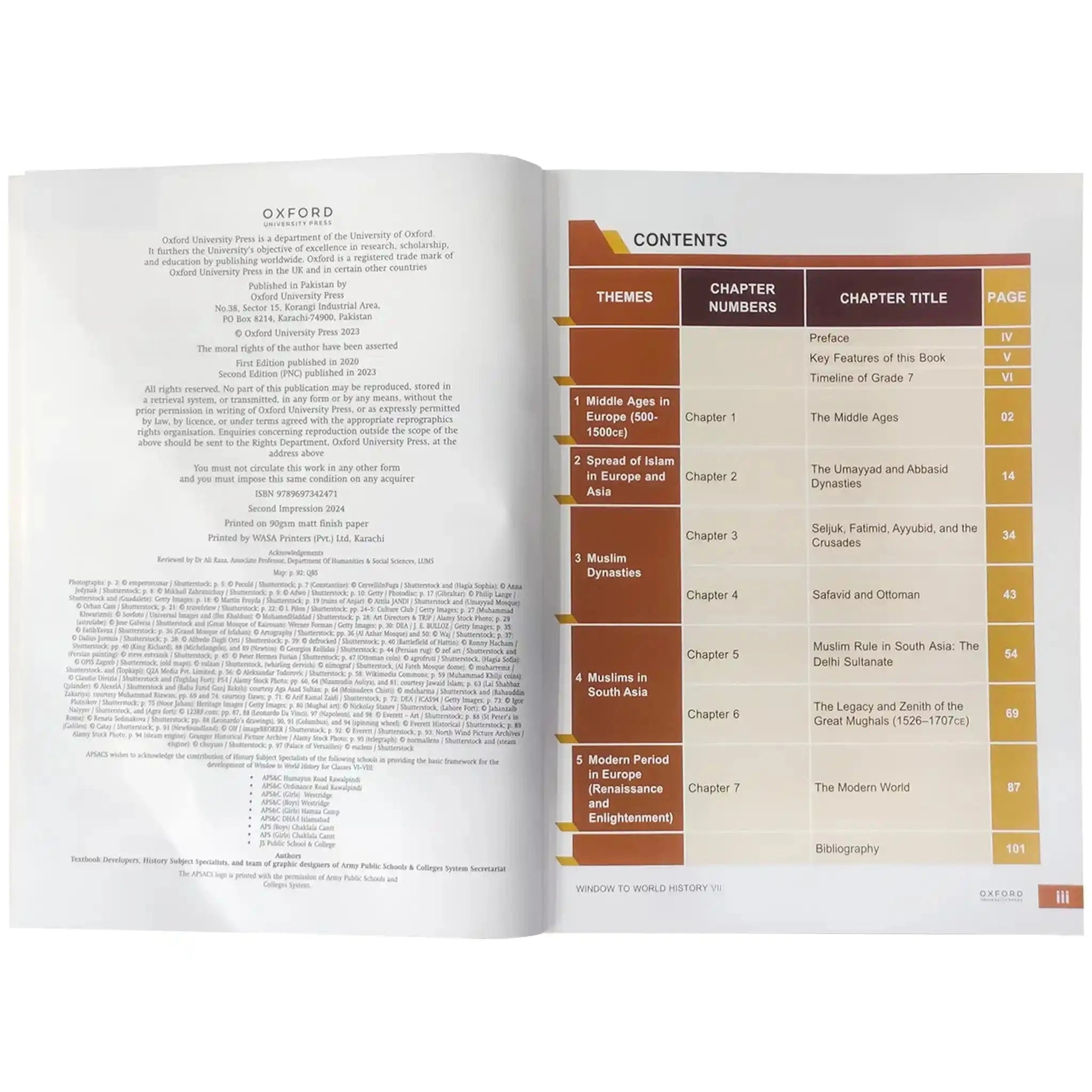 Window to World History Book 7 for APSACS - Saleemi Book Depot 
