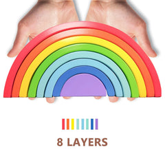 Wooden Rainbow Stacking Toy - Saleemi Book Depot in pakistan