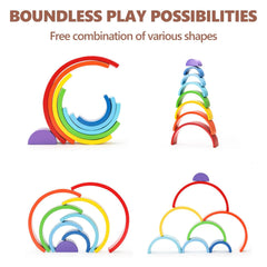 Wooden Rainbow Stacking Toy - Saleemi Book Depot in pakistan