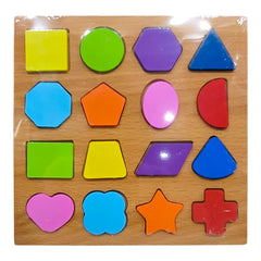 Wooden 3D Alphabet Numbers Shapes Board Puzzle