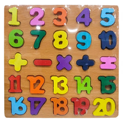 Wooden 3D Alphabet Numbers Shapes Board Puzzle