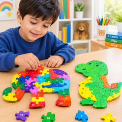 Wooden Educational Alphabet & Numbers Jigsaw Puzzle