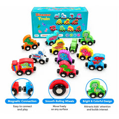 Wooden Magnetic Dinosaur Train set