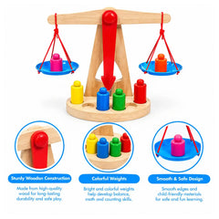 Wooden Montessori Balance Scale Toy