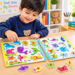 Wooden Puzzle Board knobbed