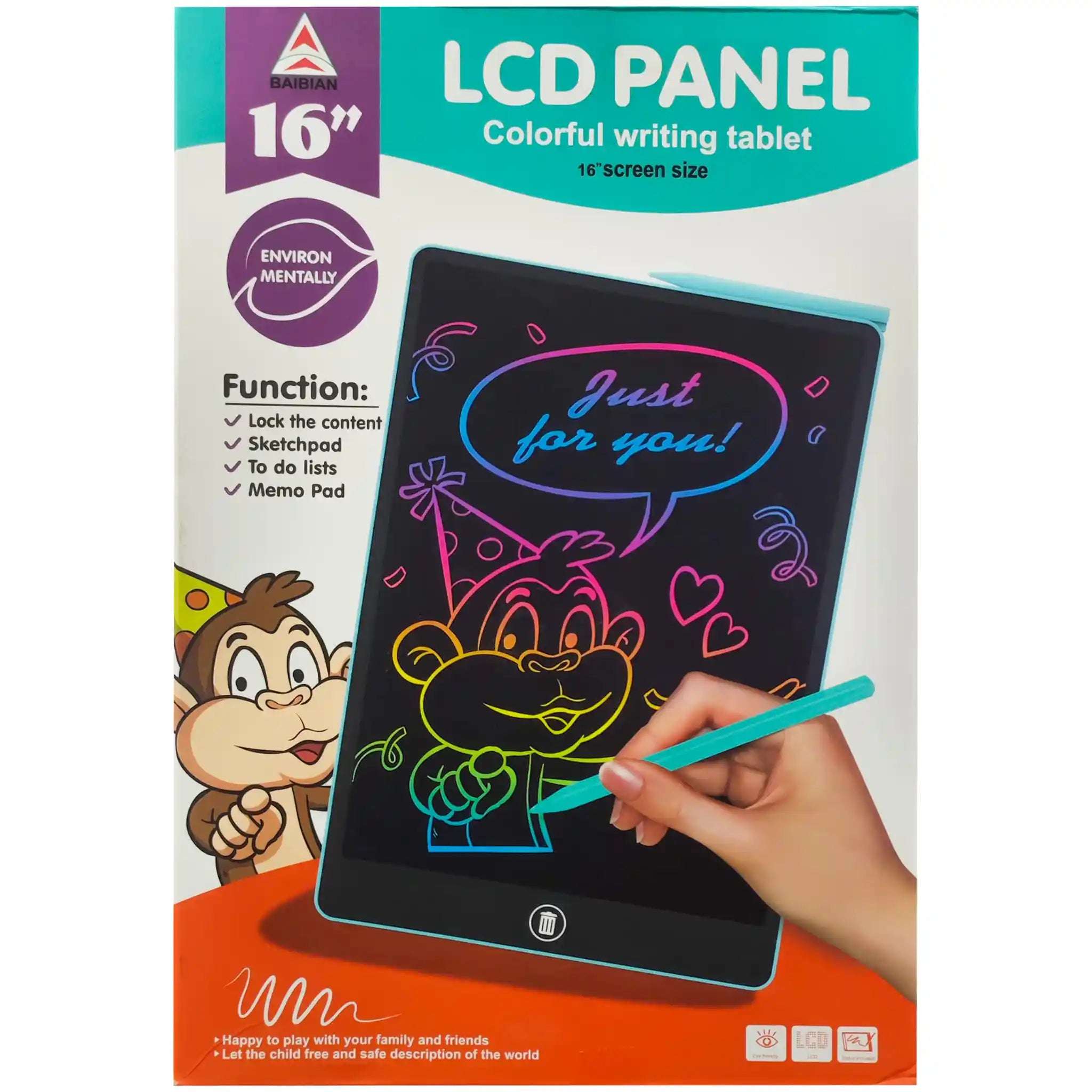 Writing Tablet LCD Panel 16" Inch - Saleemi Book Depot 