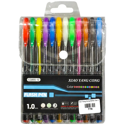 Xiao Yang Cong Glitter Gel Pen CQ905 12Pcs - Saleemi Book Depot in pakistan