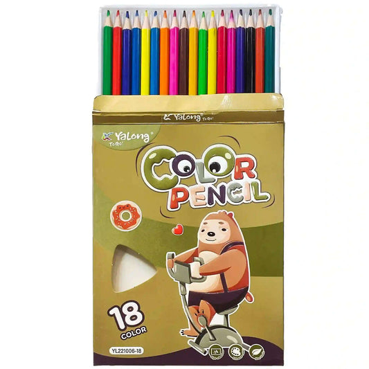 Yalong 18 Colour Pencils YL221006-18 - Saleemi Book Depot 