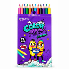 Yalong Color Pencil Jumbo 12-piece set YL231026-12 - Saleemi Book Depot in pakistan