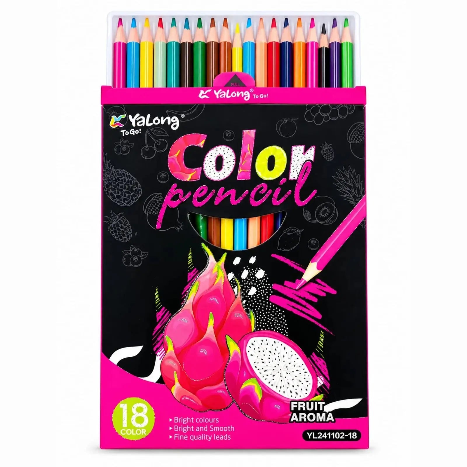 Yalong Fruit Aroma Color Pencils YL241102-18 - Saleemi Book Depot in pakistan