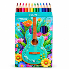 Yalong Guitar Music Colored Pencils Set 12PCS - Saleemi Book Depot in pakistan