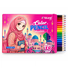 along Muslim Color Pencil Set 18 Colors