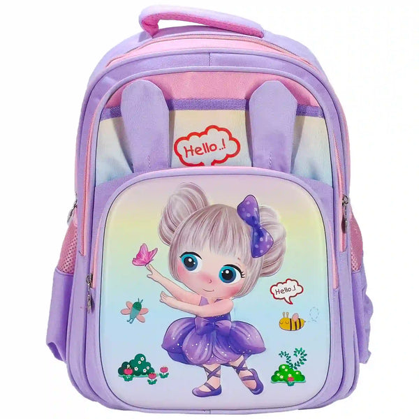 little girl with ballerina Backpack