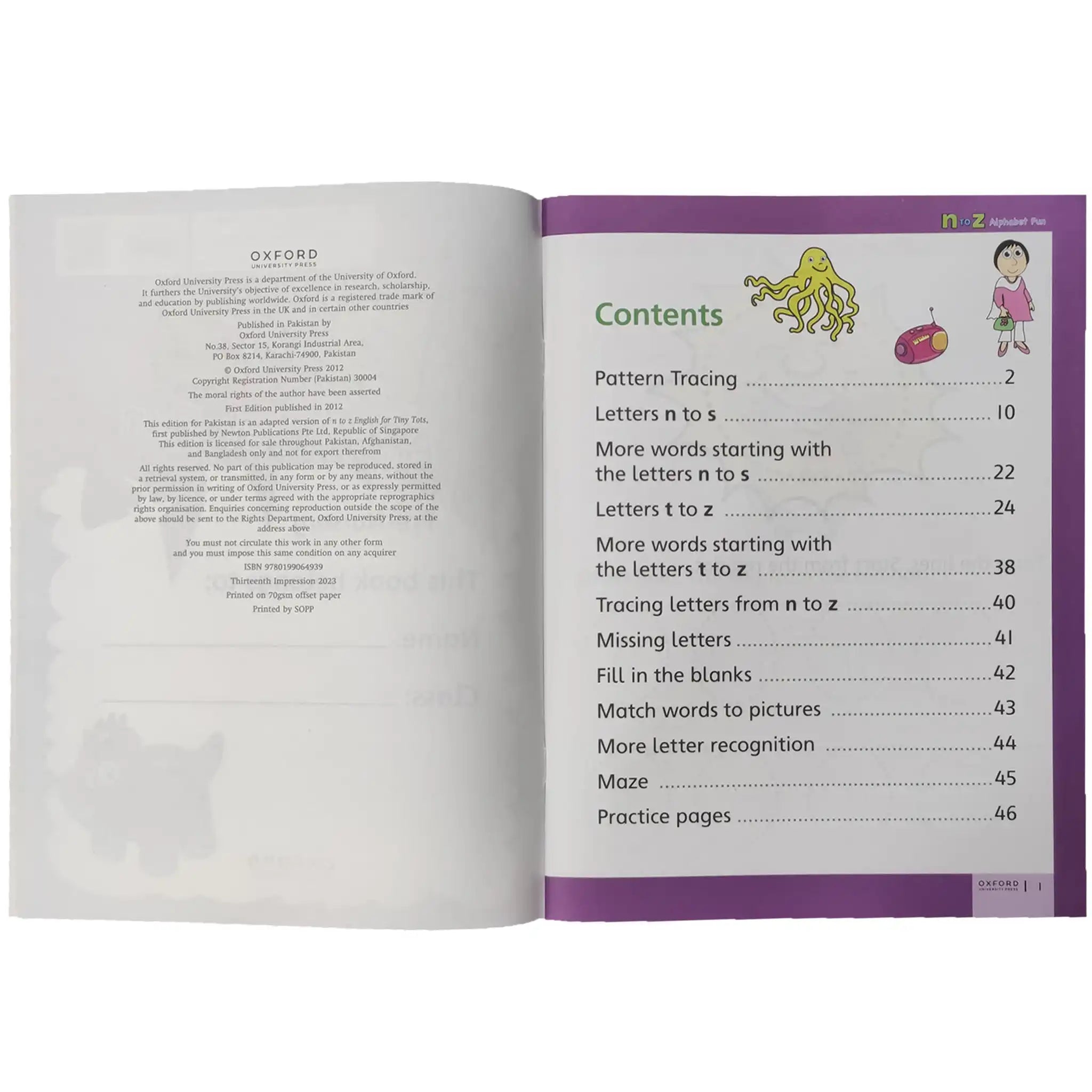 n To z Alphabet Fun Pre Nursery Oxford - Saleemi Book Depot 