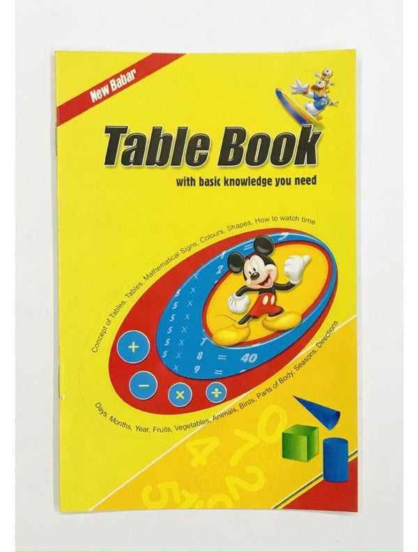 Table Book With General Knowledge Babar - Saleemi Book Depot