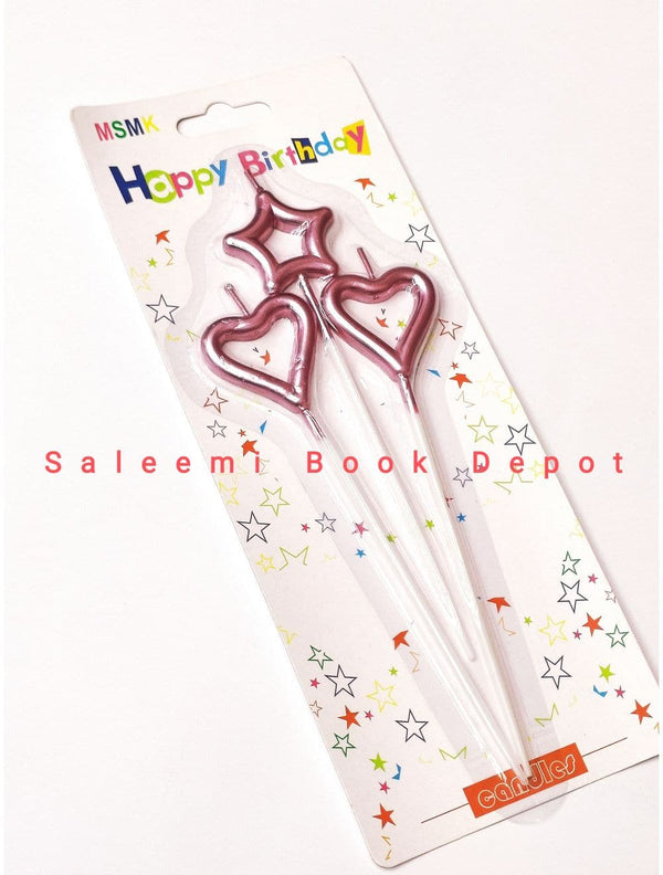 Cute Party Candles 3 in 1 - Saleemi Book Depot
