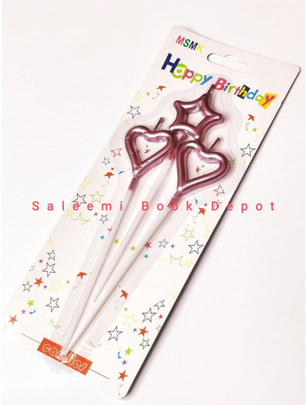 Cute Party Candles 3 in 1 - Saleemi Book Depot