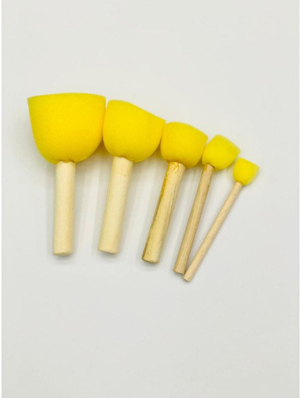 4Pcs Sponge Paint Roller Brush & 5Pcs Sponge Paint Brushes Toys