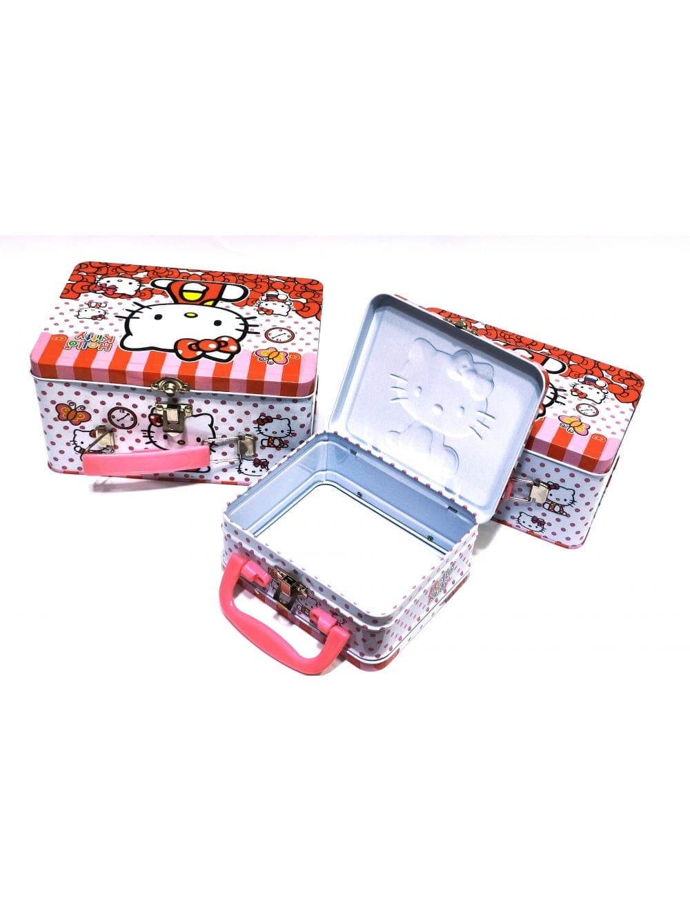 Hello Kitty Smiley Coin Box with Lock 3 in 1