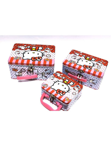 Hello Kitty Smiley Coin Box with Lock 3 in 1