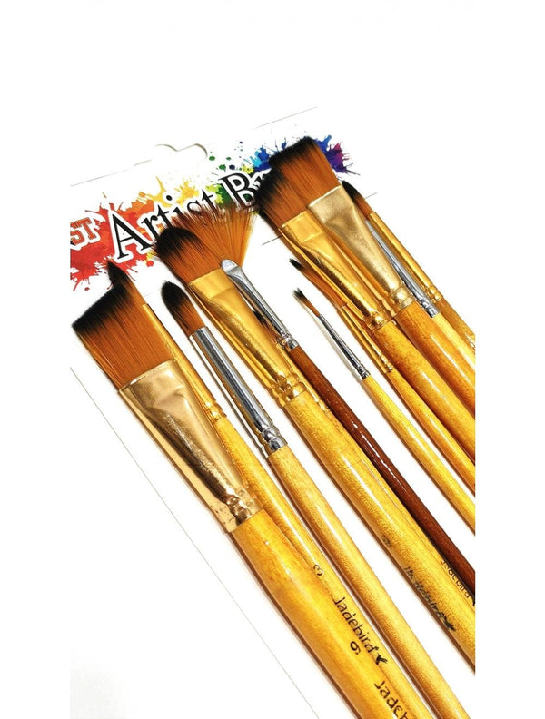 Jadebird Large Paint Brushes 12pcs Pack