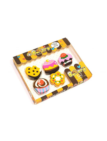 Bakery Erasers 6pcs Pack - Saleemi Book Depot in pakistan