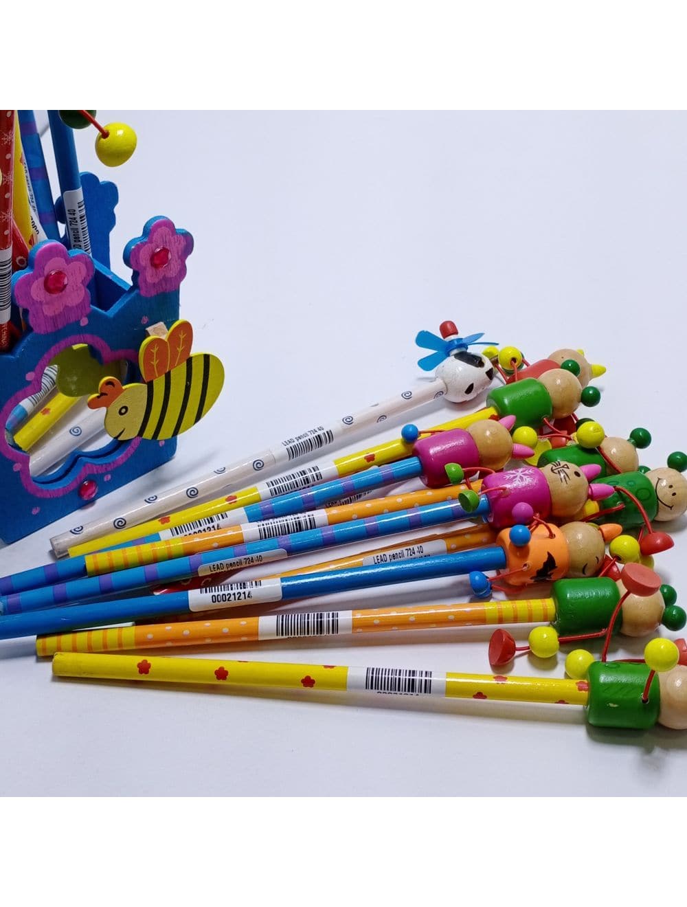 Cartoon Animal Stripe Wooden Pencil piece - Saleemi Book Depot in pakistan