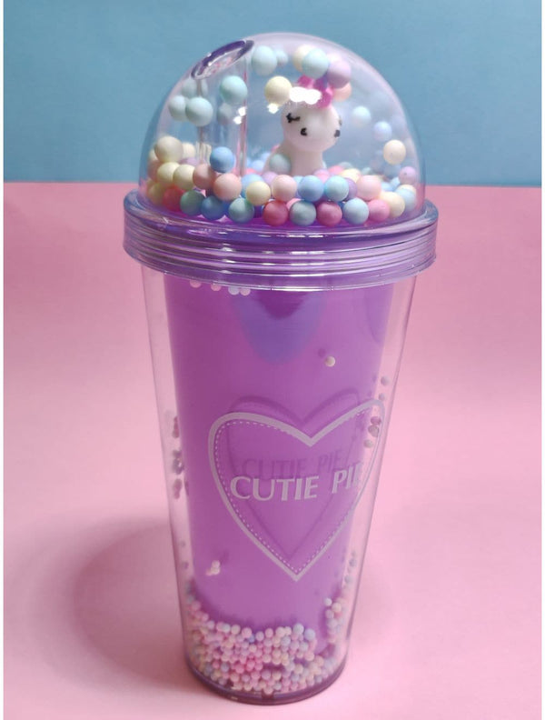 Cutie Pie Sipper Glass G1002, A best Coldcup with Straw - Saleemi Book Depot in pakistan