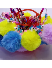 Fluffy Unicorn Ball Top Pendant piece - Saleemi Book Depot in pakistan