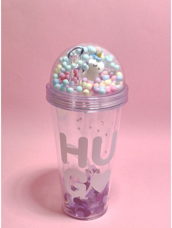 Glass Sipper G1003/4 , Cute double wall WaterCup with straw - Saleemi Book Depot in pakistan