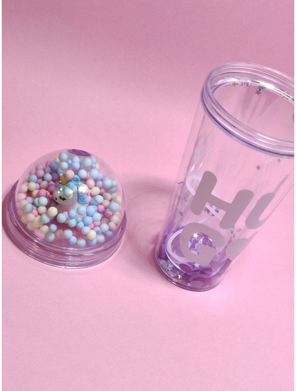 Glass Sipper G1003/4 , Cute double wall WaterCup with straw - Saleemi Book Depot in pakistan
