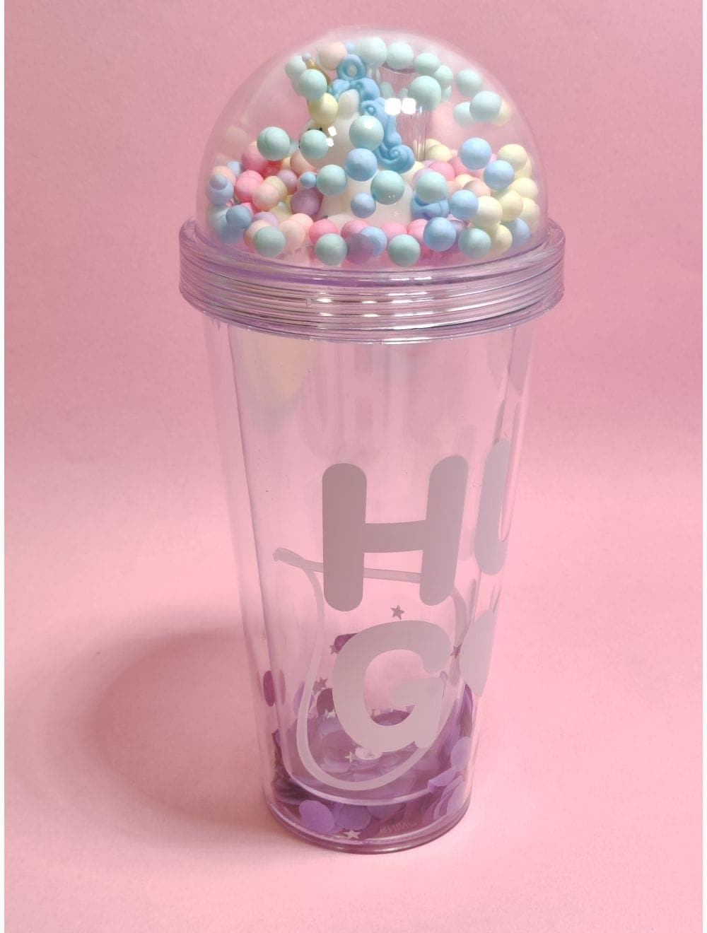 Glass Sipper G1003/4 , Cute double wall WaterCup with straw - Saleemi Book Depot in pakistan