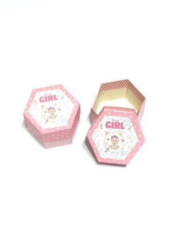 Gift Box It's a Boy & Girl Hexagon Art No 27596