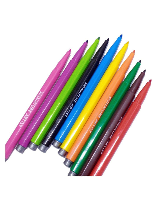 Signature Artist Colour Fiber-Tip Marker 10Pcs Set