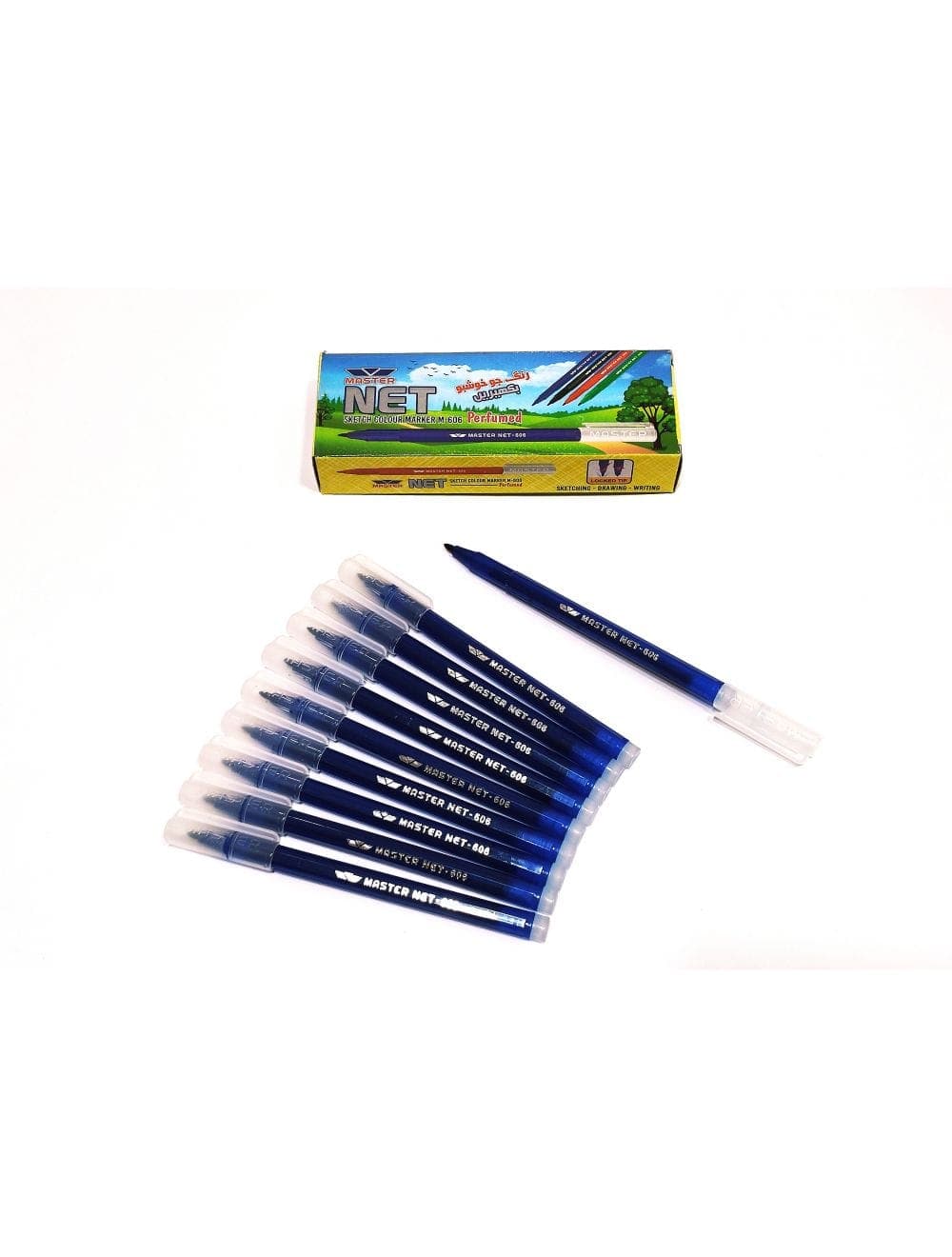 Master Urdu Marker 606 Blue 10Pcs Pack - Saleemi Book Depot in pakistan