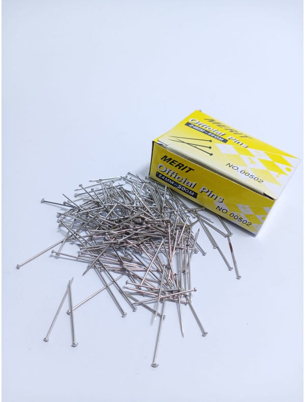 Merit Office Pin 24mm 00502 Yellow - Saleemi Book Depot in pakistan