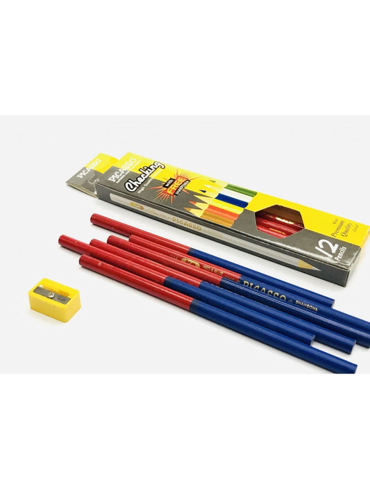Picasso 2 Colour Checking Pencil 7006 12Pcs pack - Saleemi Book Depot in pakistan