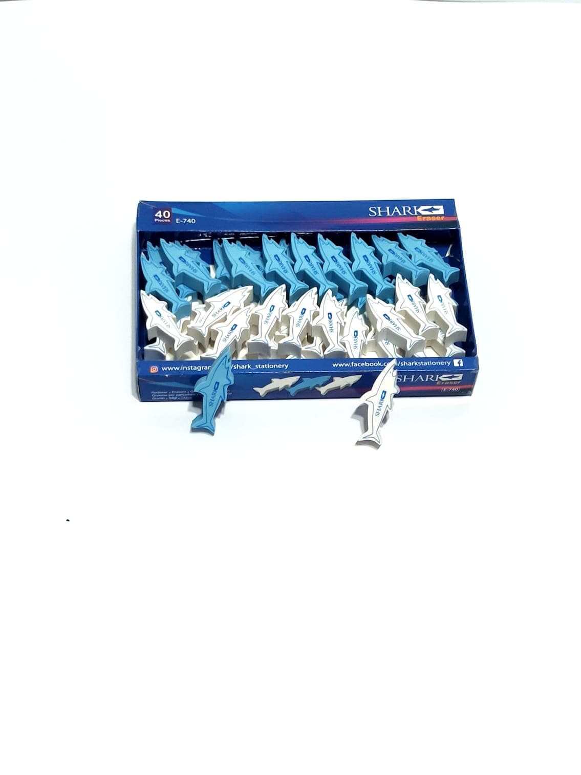 Shark Eraser Art No E 740 12pcs - Saleemi Book Depot in pakistan