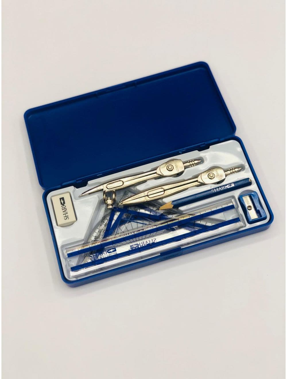 Shark Mathematical Set Box Metal case MS 709 MS 809 MS 7109 - Saleemi Book Depot in pakistan