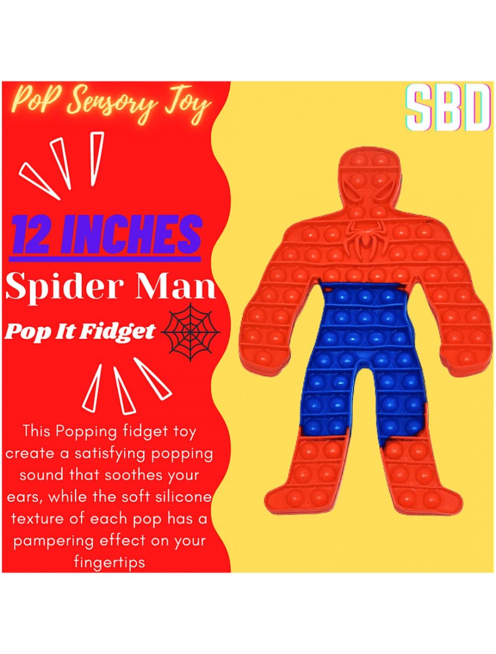 Spider Man Pop it Fidget Toy - Saleemi Book Depot in pakistan