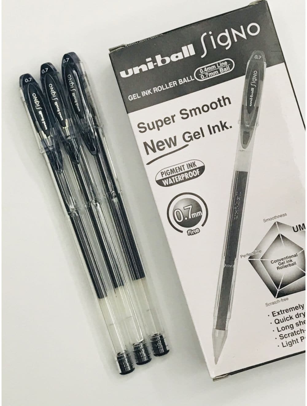 Uniball Signo UM120 Gel Rollerball Black Pen - Saleemi Book Depot in pakistan