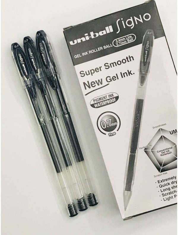 Uniball Signo UM120 Gel Rollerball Black Pen - Saleemi Book Depot in pakistan