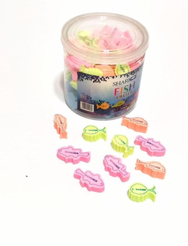 Shark Eraser Fish Art No E 870 12Pcs - Saleemi Book Depot