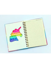 Unicorn Pop it fidget Notebook A5